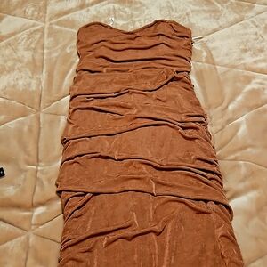 Mauve long pencil length dress